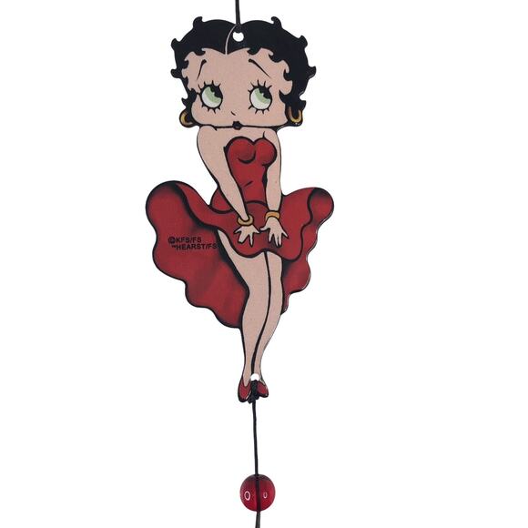 Betty Boop Metal Wind Chime Flirty Red Dress 22” Nice Tune - Picture 3 of 7